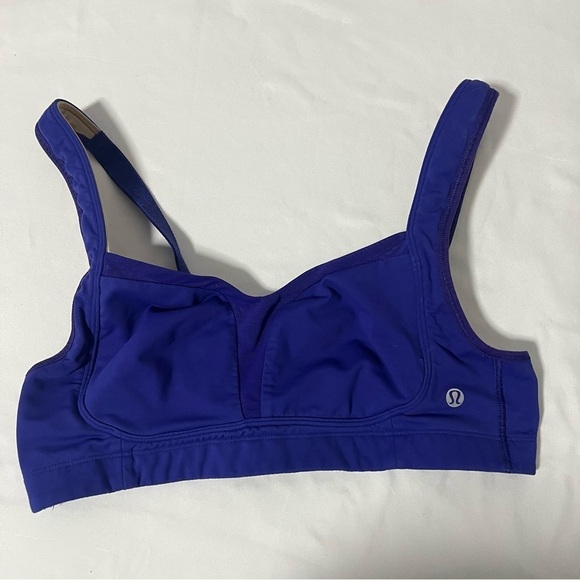 Lululemon Ta Ta Tamer II Sports Bra Pigment Blue No Size Tag Support Mesh Panel - Picture 2 of 12